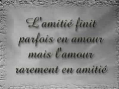 l'amitié et l'amour