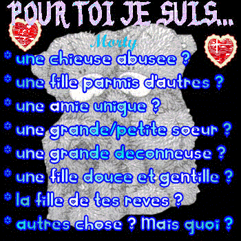 pr toi je suis koi?